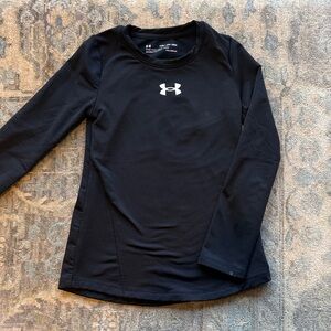 Girls Under Armour coldgear black base layer top - XS